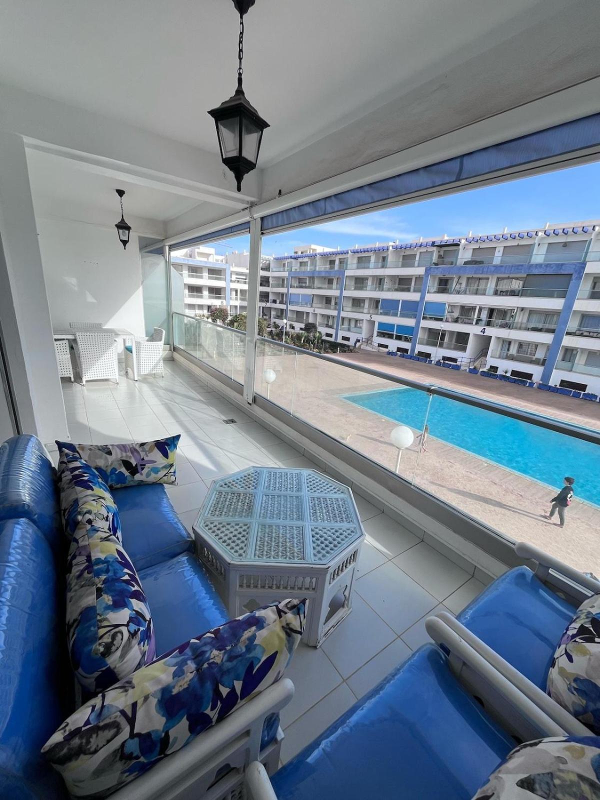 Apartment Sea View With Pool Aourir Exterior foto